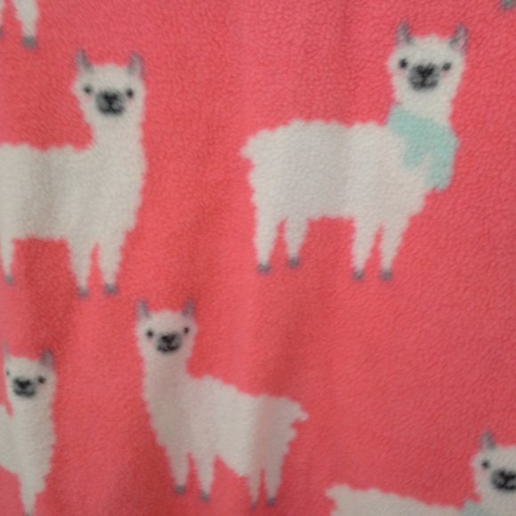 Childrens Place one-piece footed sleeper Size 18M 24M Llamas Orange green white - Picture 7 of 12